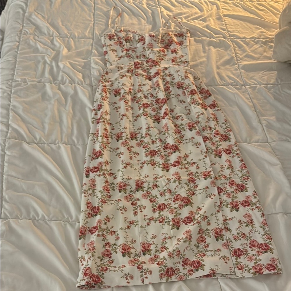 House of CB Charlotte Rose Print Corset Dress xs